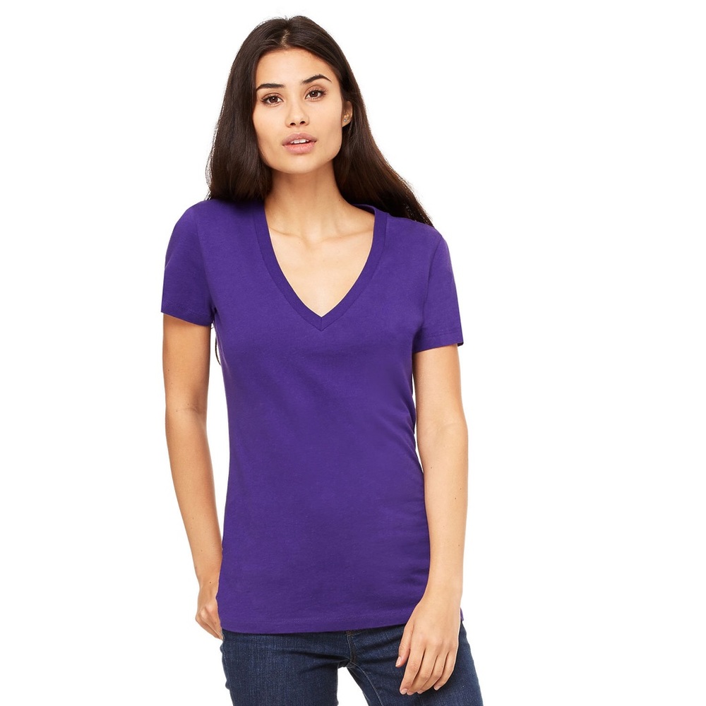 Purple v-neck